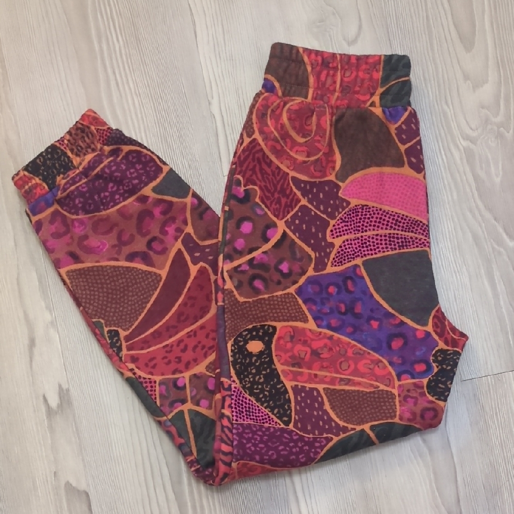 Farm Rio XS Sweatpants Tropical Colorful Elastic Waist